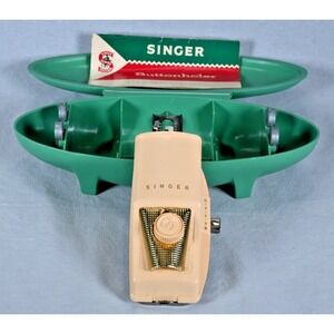 Vintage 1960s Singer Buttonholer Attachment 489500 w/ Case & Manual